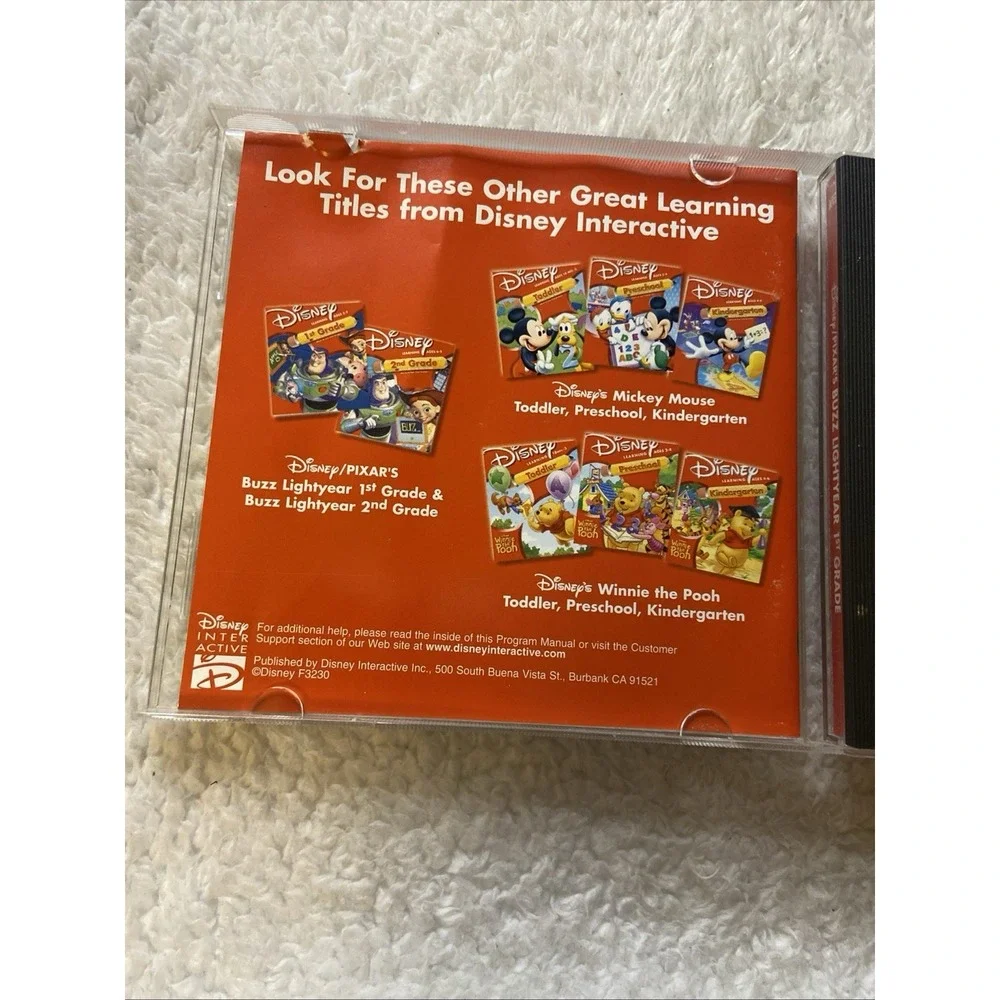 PC CD-ROM Disney Active Play A Bug's Life 1st Grade Program Manual PC CD ROM X2‎